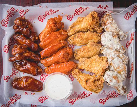 Bonfire wings - Bonfire Wings - Aldine. Pickup ASAP from 10701 North Freeway, #F. 0 ... 10 wings, fries, and 2 boudain balls. The perfect combo! Bourbon Street Special. $15.89. 10 wings and fries. Extra Sauce.